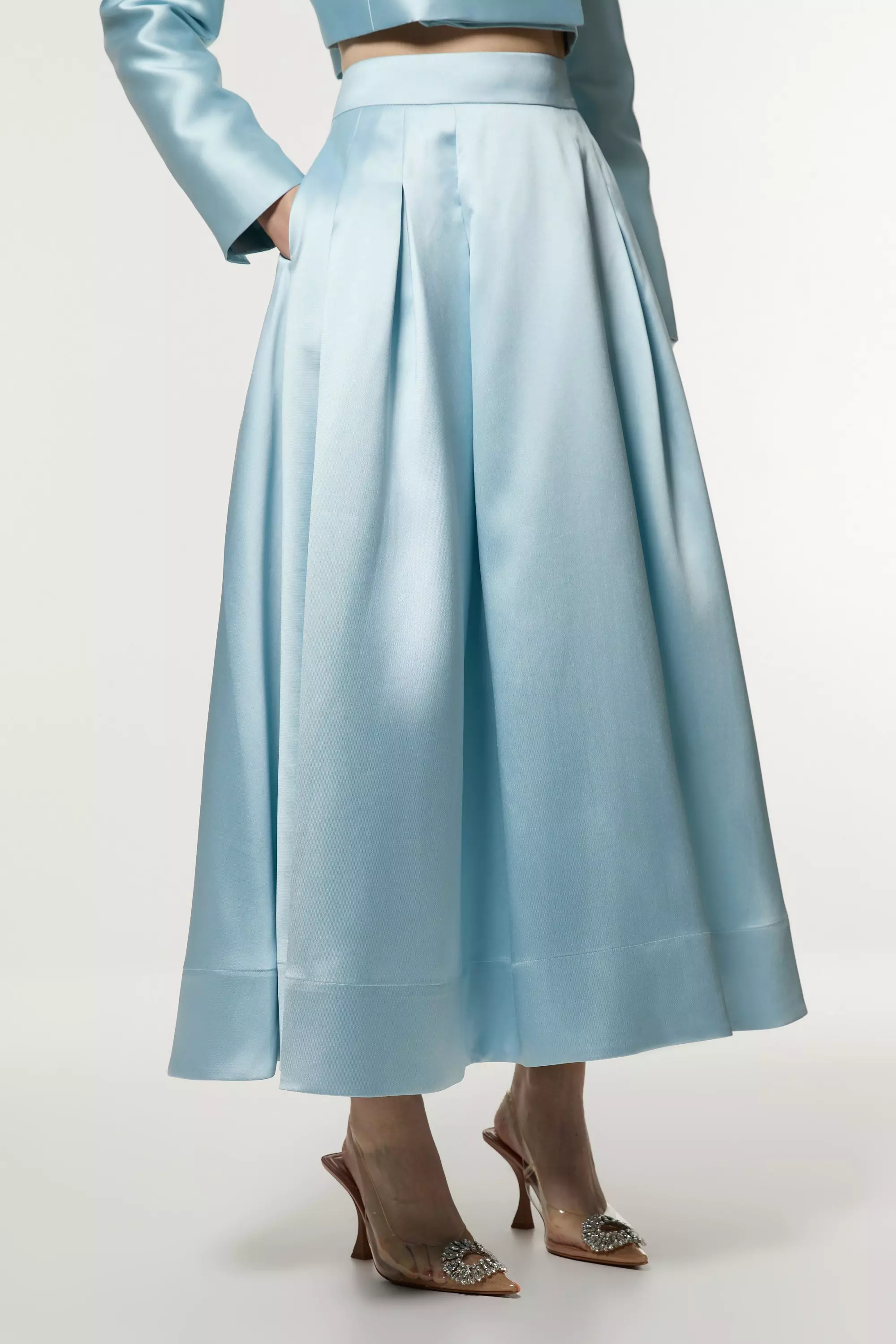 S【新品】QUEENE and BELLE Lee Skirt 綿100% 2 Willa Exclusive Custom Angel Print A Line Skirt